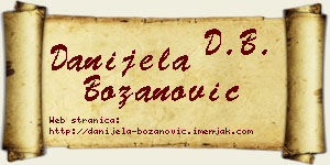 Danijela Božanović vizit kartica